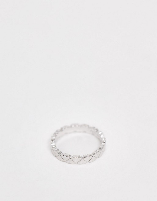 Ted Baker silver heart detail ring