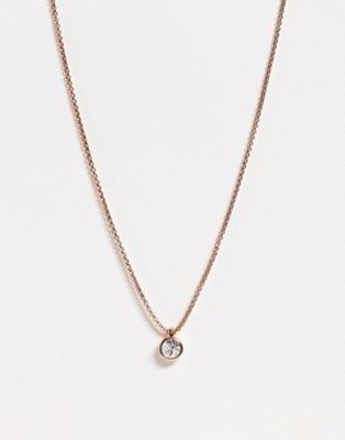 Ted Baker Sininaa necklace in rose gold with crystal pendant