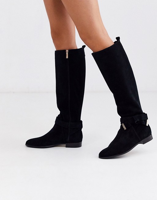 Ted Baker Sintiia suede bow detail knee high boots