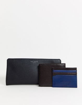 Ted Baker – Skates – Gåvoset med plånbok och korthållare-Brun