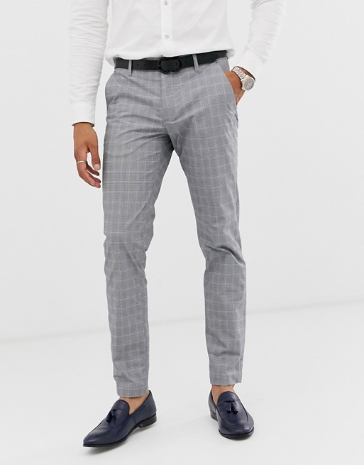 Ted Baker slim fit trouser with grey check | ASOS