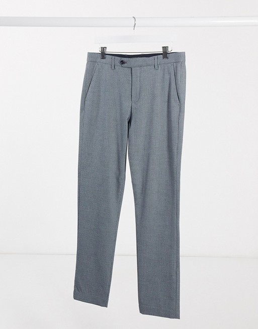Ted Baker slim fit trousers in grey check