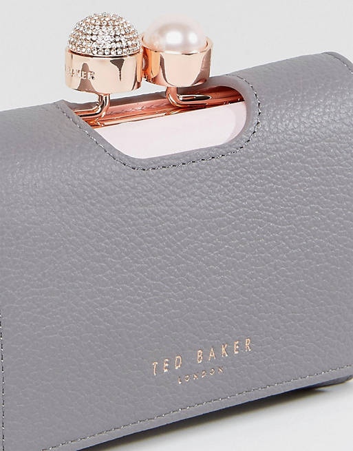 Ted Baker Small Ladies' wallet with Pearl Crystal Bobble | ASOS