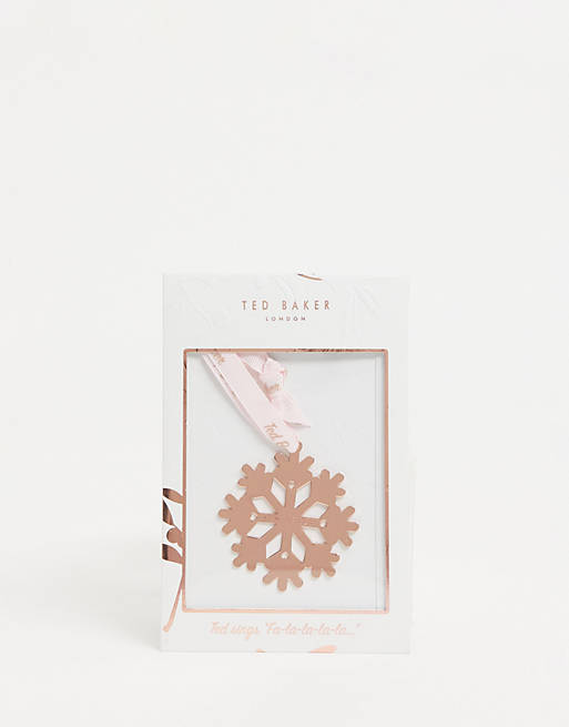 Ted Baker Snowflake christmas tree charm in Gold