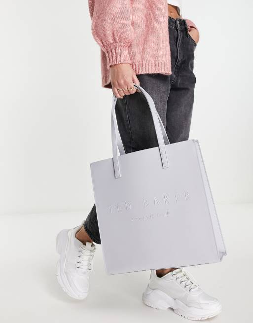 Ted Baker - Soocon - Tote met crosshatch-textuur in grijs