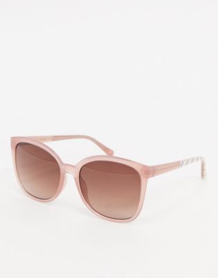 Ted Baker square sunglasses in pink | ASOS