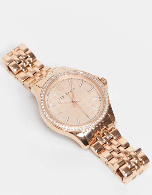 Ted Baker stainless steel crystal watch ASOS