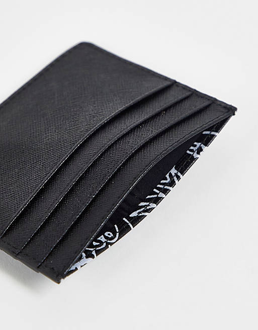 Men Wallets/Ted Baker stanis scribble leather cardholder in black 