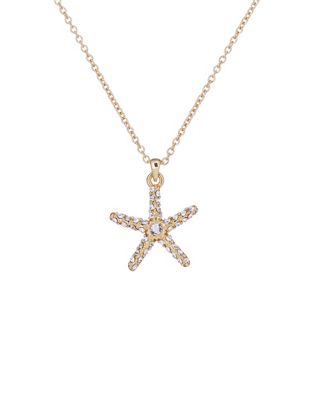 Ted Baker Starrei starfish pendant necklace in gold