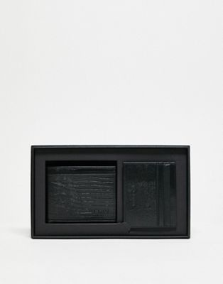 Ted Baker Steve wallet and cardholder set in black