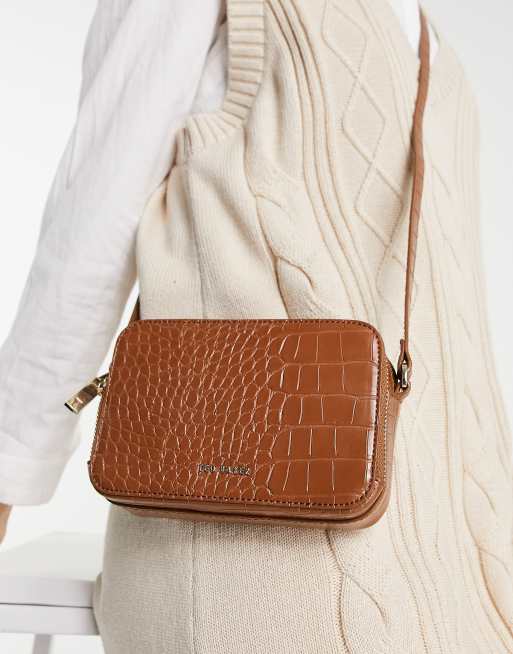 Ted Baker - Stina - Borsetta a tracolla marrone con doppia zip