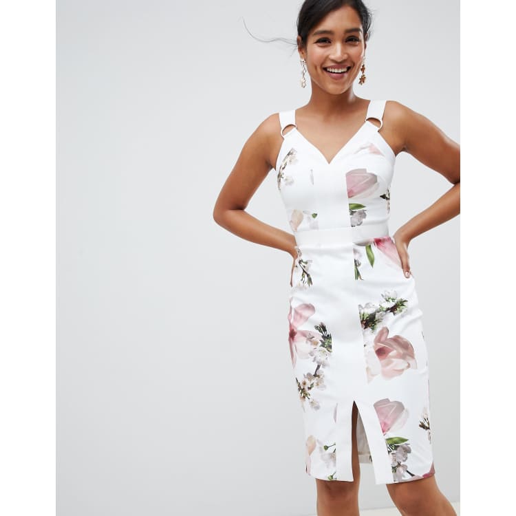 Ted baker white store floral dress