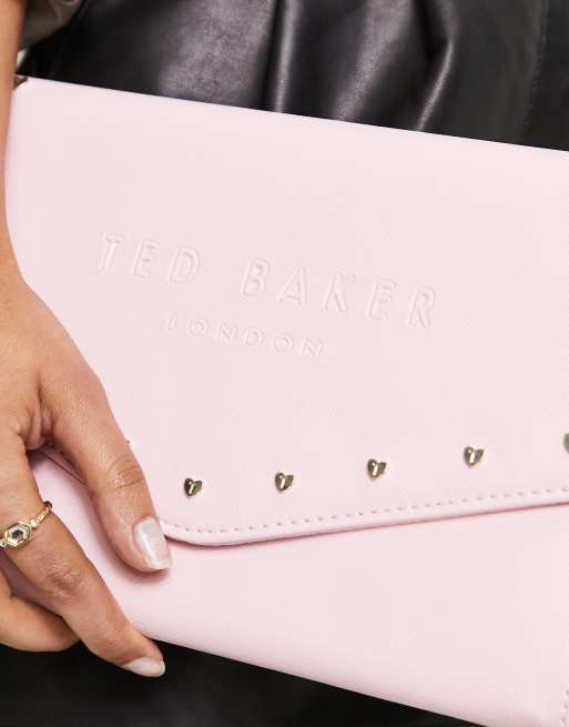 Ted Baker Harliee bow envelope clutch bag in pink