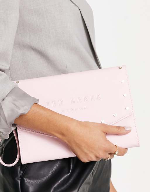 Ted Baker Harliee bow envelope clutch bag in pink