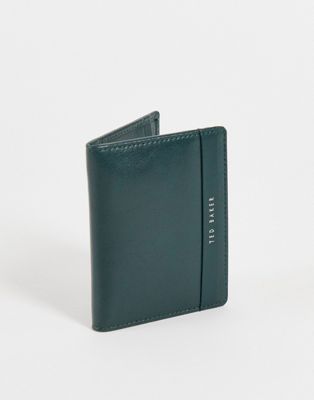 Ted Baker stuey leather cardholder in green