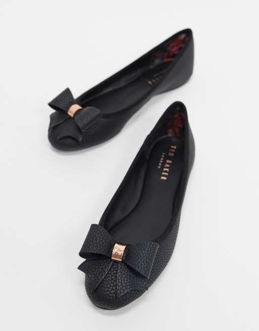 Ted Baker sually leather ballet flats in black