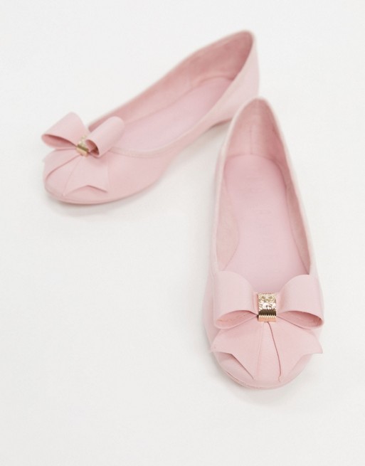Ted Baker suallyz exclusive bow ballet pump in pink