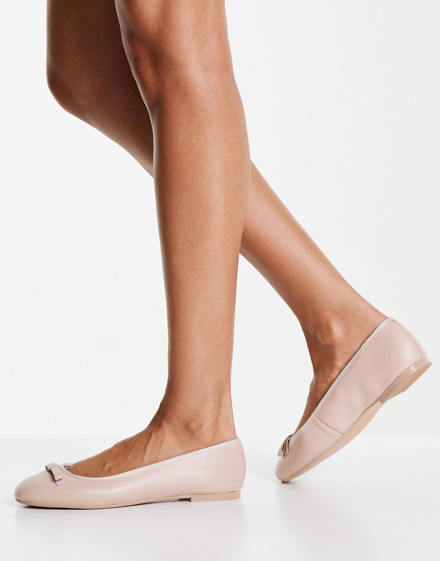Ted Baker Sualo ballet pump shoe in blush-Pink