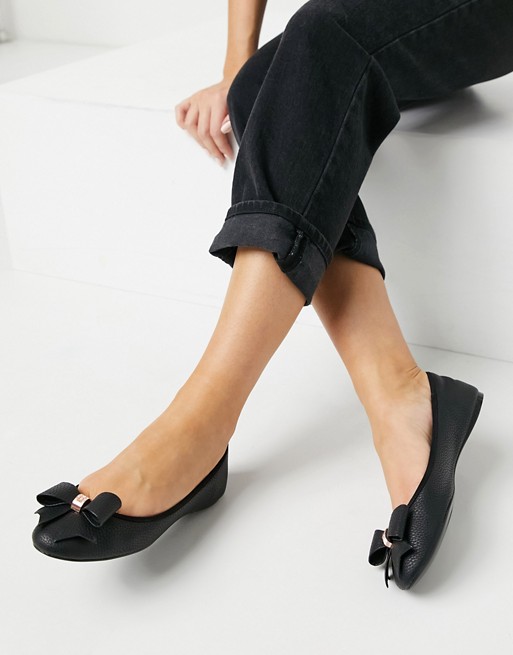 Ted Baker Sualy ballet pump shoe in black