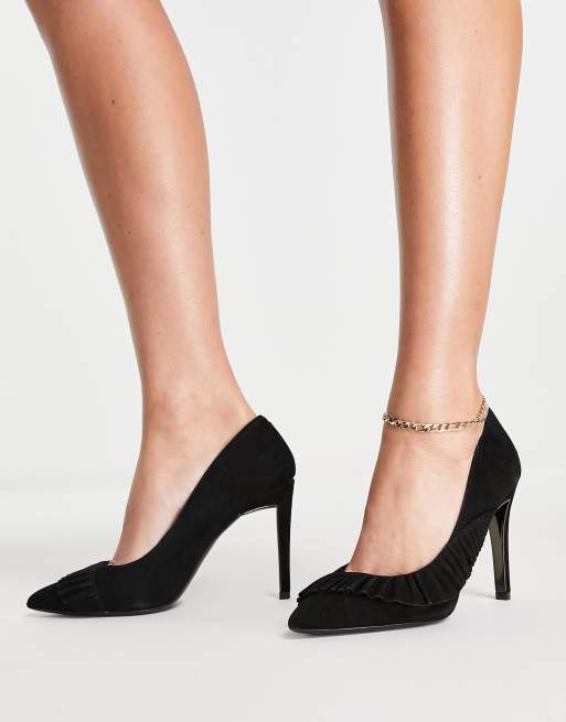 Ted Baker suede court heel in black