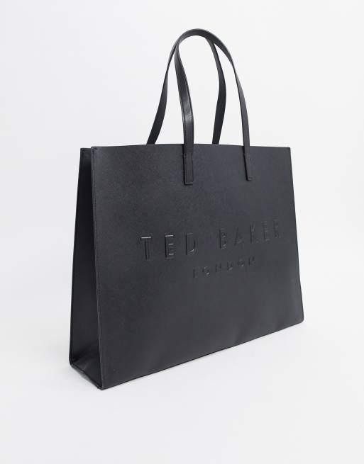 Ted Baker Black Sukicon Crosshatch East West Icon Bag