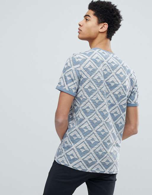 ted baker ls geo print shirt