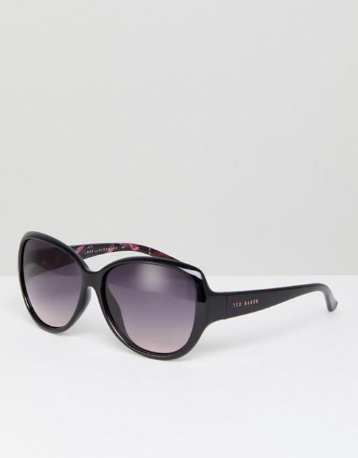 Ted Baker tb1394 011 shay oversized sunglasses in black | ASOS