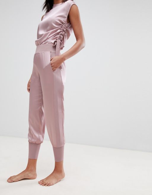 Ted Baker Ted Says Relax Satin Jogger With Knit Trims ASOS