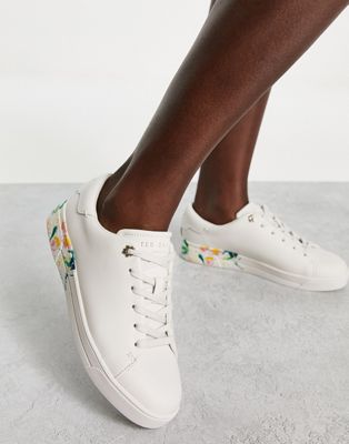 Ted Baker Timaya paterned sole trainer in ivory