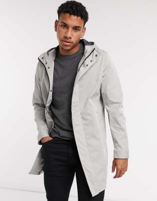 ted baker mens verner summer hooded mac taupe