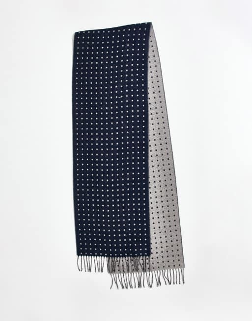 Ted Baker - Vessle - Sciarpa in maglia blu navy a pois