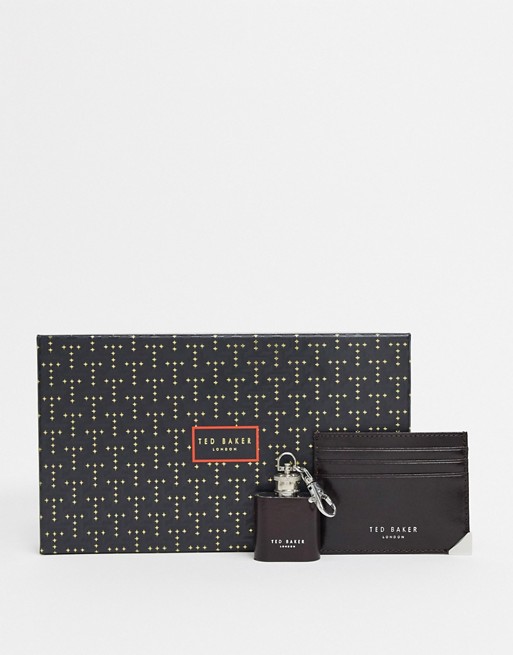 Ted Baker wallet and hip flask gift set