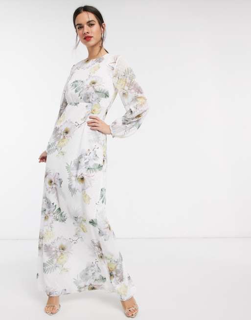 Ted baker sale white maxi dress