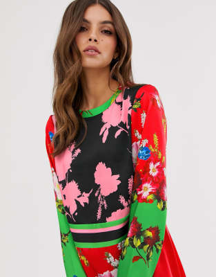 yanna floral long sleeve dress