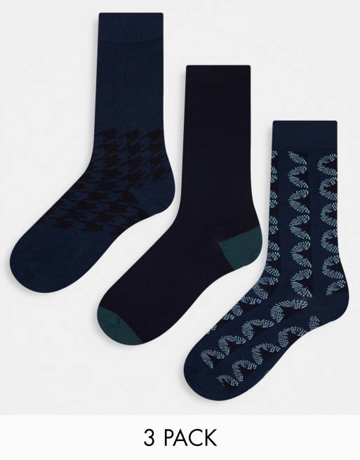 Ted Baker – Zestaw 3 par granatowych skarpetek
