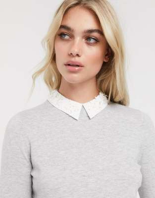 Ted baker sale embellished collar jumper