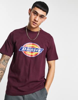 фото Темно-бордовая футболка dickies horseshoe-красный