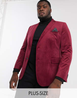 Темно-красный бархатный пиджак Jacamo 4ad5bf53 фото