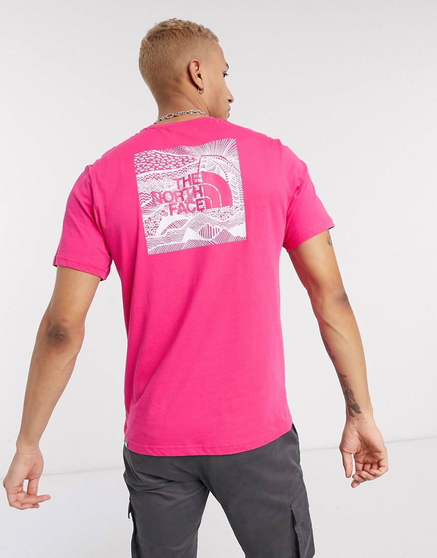 фото Темно-розовая футболка the north face red box celebration-розовый