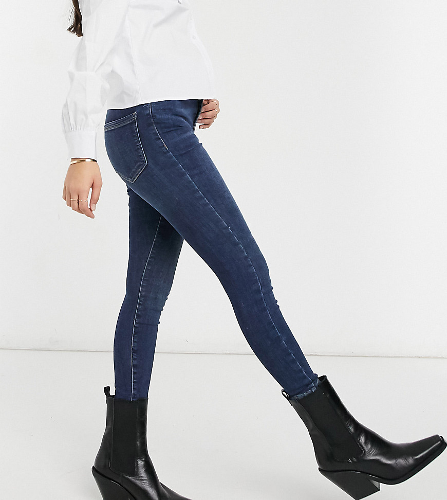 фото Темно-синие моделирующие джинсы скинни vero moda petite-синий