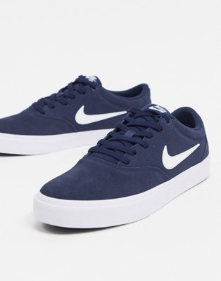 Темно-синие замшевые кроссовки Nike SB Charge | Evesham-nj