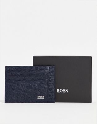 фото Темно-синий кошелек для пластиковых карт boss-черный цвет