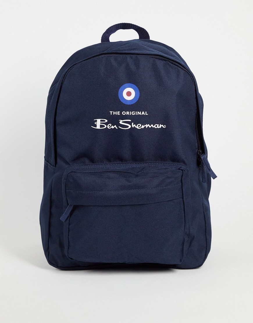 фото Темно-синий рюкзак с логотипом-надписью ben sherman