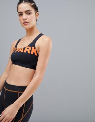 фото Темно-синий спортивный бюстгальтер с логотипом ivy park active