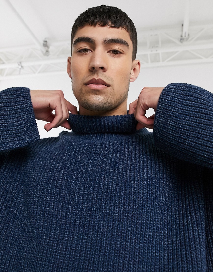 фото Темно-синий свитер oversized asos design