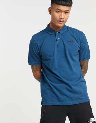 Мужские Футболки и Рубашки Поло  Asos Темно-синий топ-поло из пике The North Face