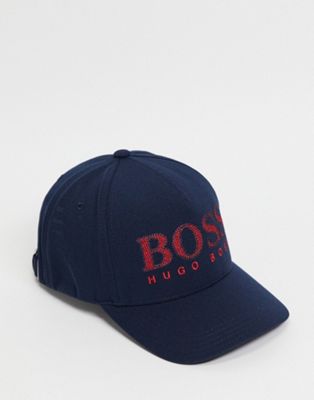 фото Темно-синяя кепка с логотипом boss-темно-синий