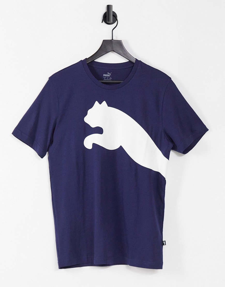 фото Темно-синяя oversized-футболка с логотипом puma-темно-синий