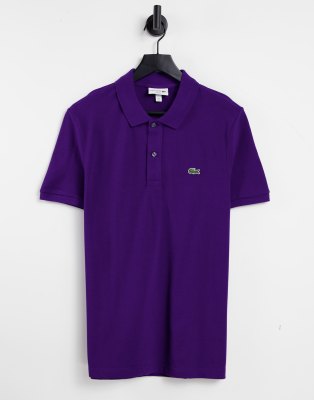Футболки-поло  Asos Темно-синяя рубашка поло с логотипом Lacoste-Темно-синий