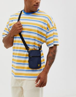 фото Темно-синяя сумка через плечо с логотипом lyle & scott-темно-синий